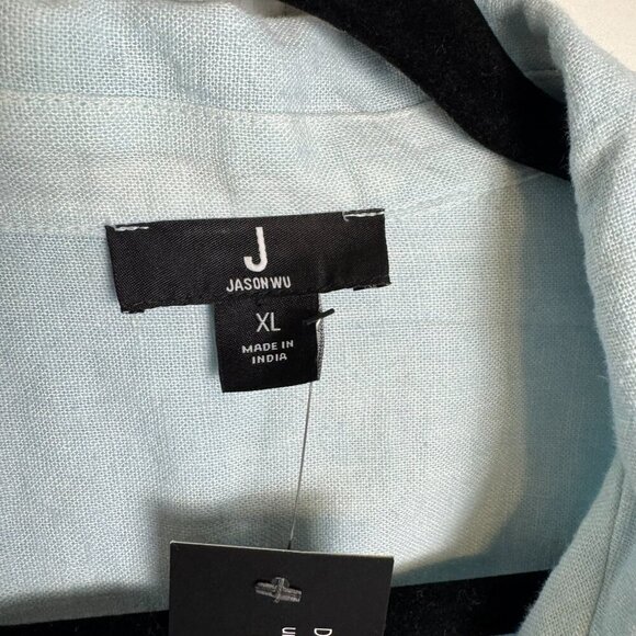 Jason Wu NWT Linen Blend Dip Dye Button Down Long Sleeve N38 - Picture 3 of 7